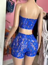 One More Night Two-Piece Lace Set- Blue